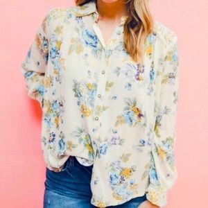 free people HOLD ONTO ME floral blouse